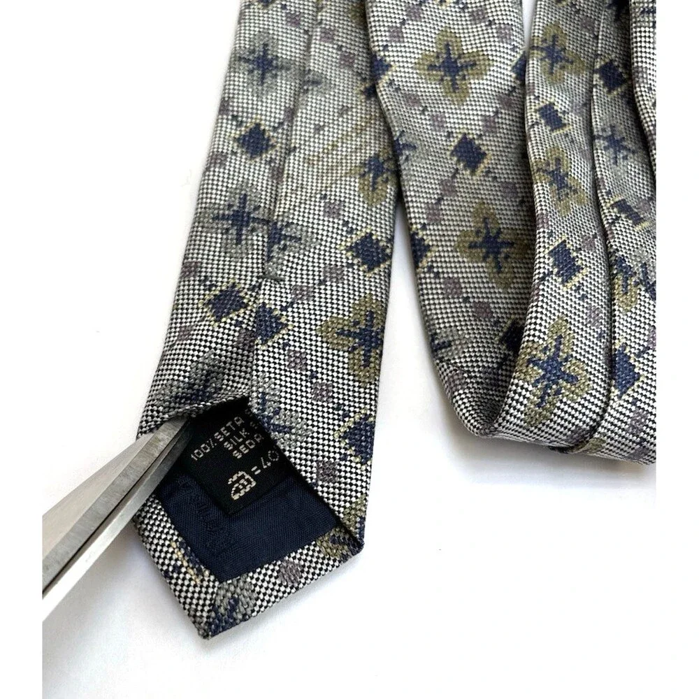 Vintage Ermenegildo Zegna Silk Floral Neck Tie Italy 3.5